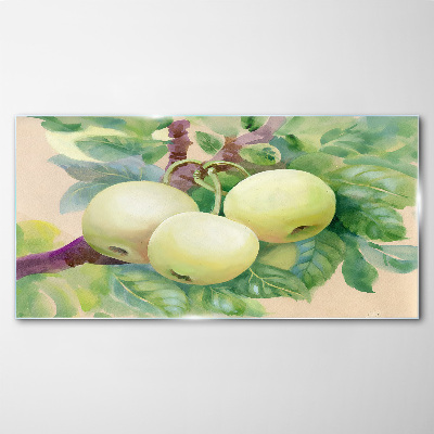 Obraz na skle Ovoce jablečný větev listy