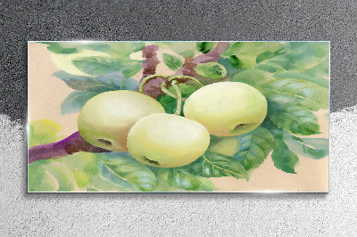 Obraz na skle Ovoce jablečný větev listy