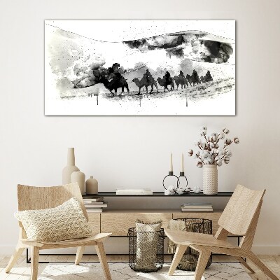 Obraz na skle Abstrakce pouštní zvířata