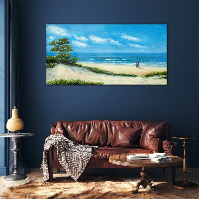 Obraz na skle Pobřeží pár pláže moře