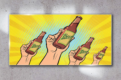 Obraz na skle Abstrakce pivo pít komiksy