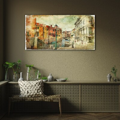 Obraz na skle Venice River City