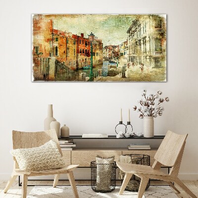 Obraz na skle Venice River City