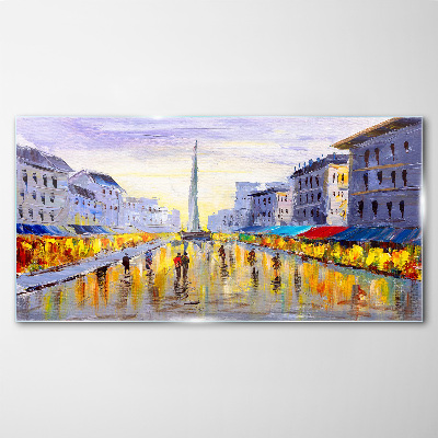 Obraz na skle Golden Avenue ve světle západu slunce