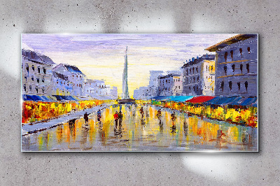 Obraz na skle Golden Avenue ve světle západu slunce