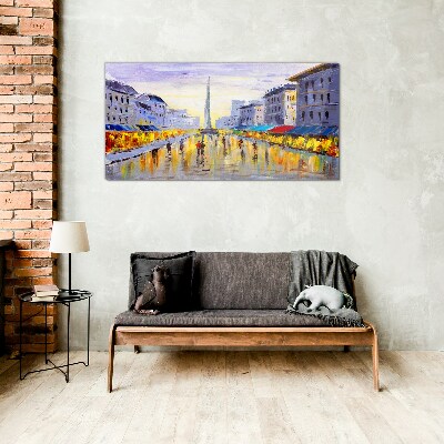 Obraz na skle Golden Avenue ve světle západu slunce