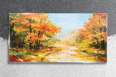 Obraz na skle Podzimní cesta
