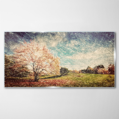 Obraz na skle Lesní obloha abstrakce