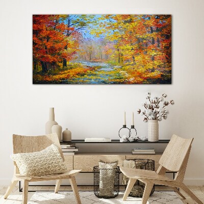 Obraz na skle Podzimní Les