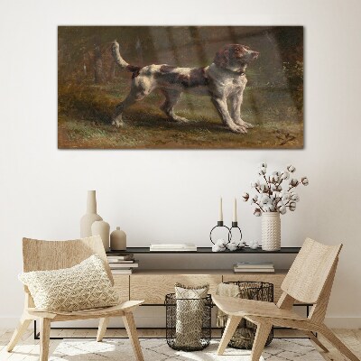 Obraz na skle Moderní lesní zvířecí pes
