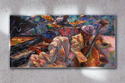 Obraz na skle Hudební setkání v barvách