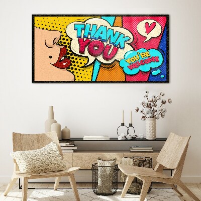 Obraz na skle Pop Art: Vyjádření vděčnosti