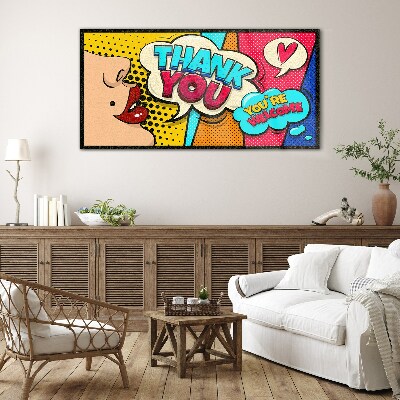 Obraz na skle Pop Art: Vyjádření vděčnosti