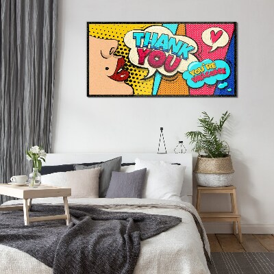 Obraz na skle Pop Art: Vyjádření vděčnosti