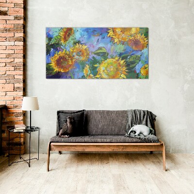 Obraz na skle Květiny slunečnic