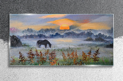 Obraz na skle Klidné ráno u jezera