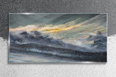 Obraz na skle Zimní hory Sněhová divoká zvěř