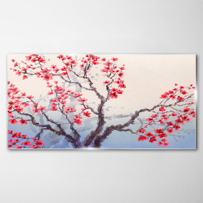 Obraz na skle Větve stromů květiny
