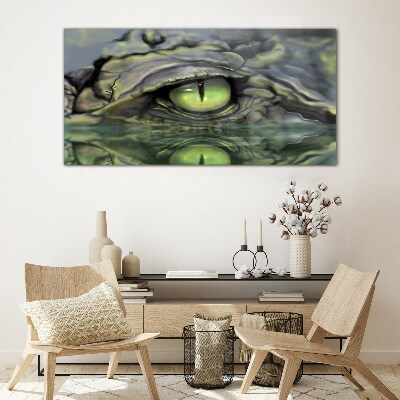 Obraz na skle Zvířecí krokodýlí oční voda