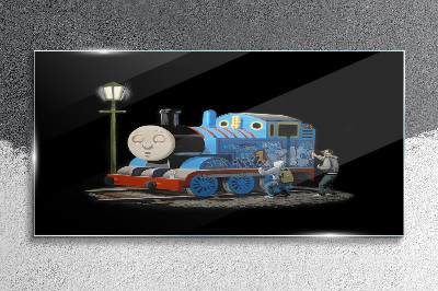 Obraz na skle Thomas a přátelé v noci