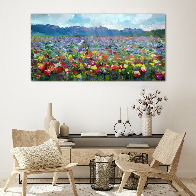 Obraz na skle Moderní přírodní květiny