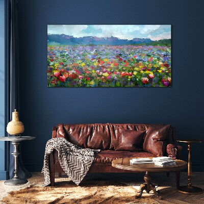 Obraz na skle Moderní přírodní květiny