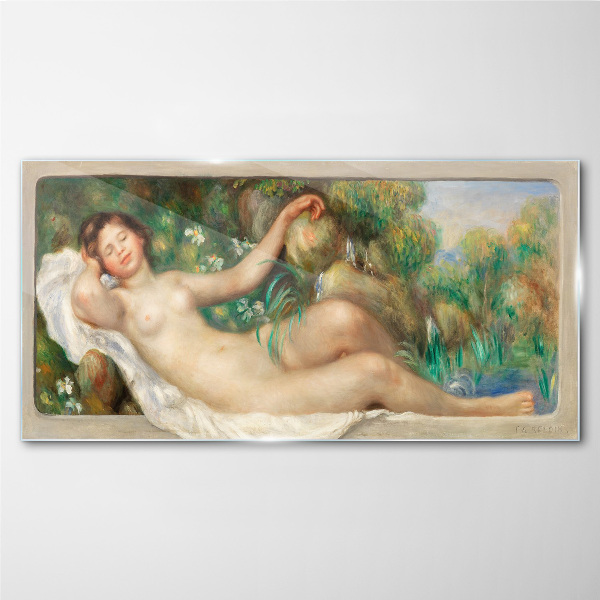Obraz na skle Moderní ležící nahý