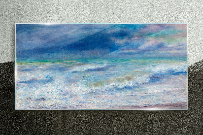 Obraz na skle Mořské vlny Sky