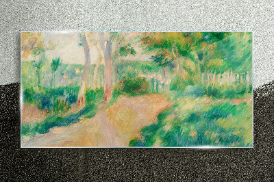Obraz na skle Abstrakce parku lesní tráva