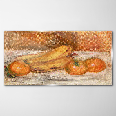 Obraz na skle Oranžové ovoce banány