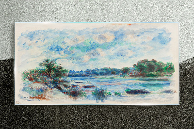 Obraz na skle Řeka lesní obloha