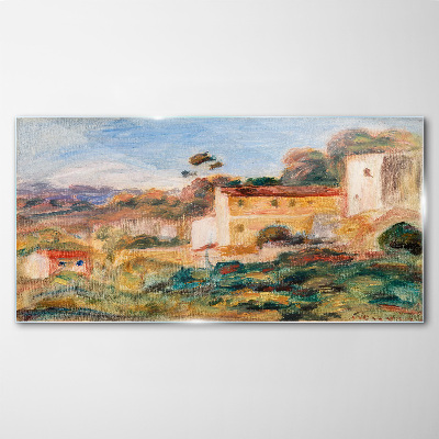 Obraz na skle Abstrakce vesnických domů