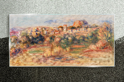 Obraz na skle Panoráma města Lesní obloha