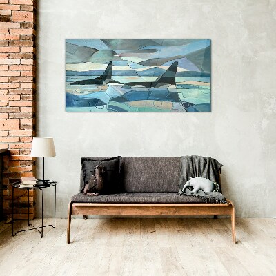 Obraz na skle Abstraktní velryba zvíře