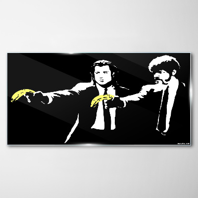 Obraz na skle Pop-art banány