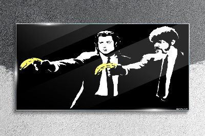 Obraz na skle Pop-art banány