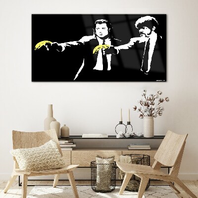 Obraz na skle Pop-art banány