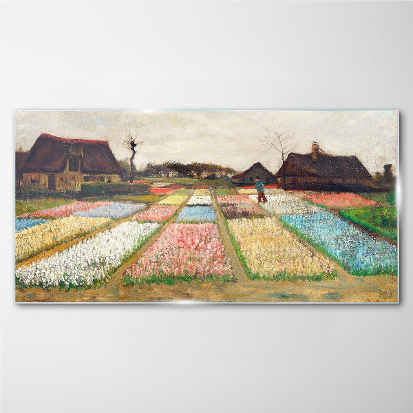Obraz na skle Jarní tulipánová pole