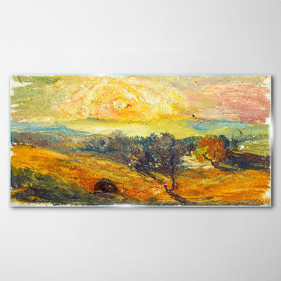 Obraz na skle Abstrakce západ slunce