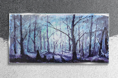 Obraz na skle Zimní lesní sníh \ t