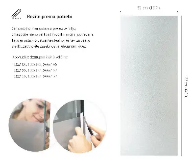 Okenní fólie v mléčném provedení průsvitná