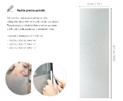 Okenní fólie mléčná, průsvitná