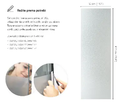 Okenní fólie v mléčném provedení průsvitná