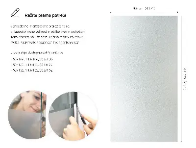 Okenní fólie v mléčném provedení průsvitná