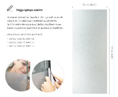 Okenní fólie v mléčném provedení průsvitná