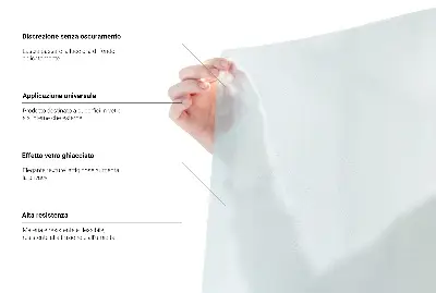 Okenní fólie v mléčném provedení průsvitná