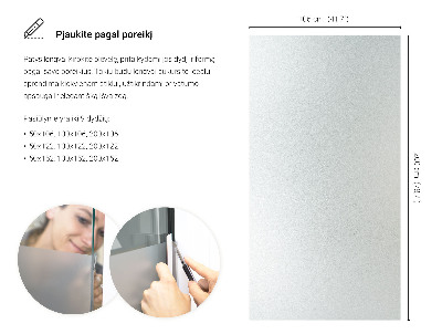 Okenní fólie mléčná, průsvitná