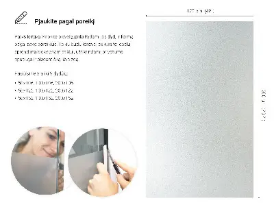 Okenní fólie v mléčném provedení průsvitná