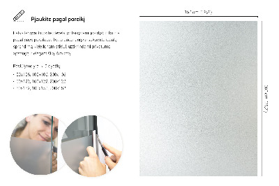 Okenní fólie mléčná, průsvitná