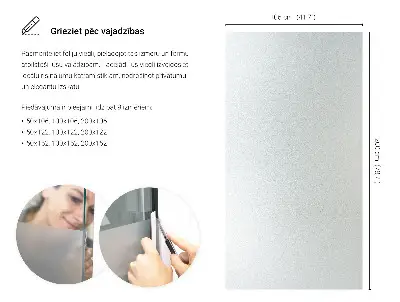 Okenní fólie v mléčném provedení průsvitná